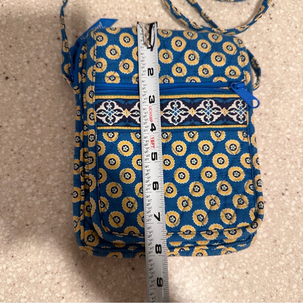 Vera Bradley Mini Hipster inRetired Riviera Blue Crossbody Lightweight Purse EUC - Picture 9 of 12